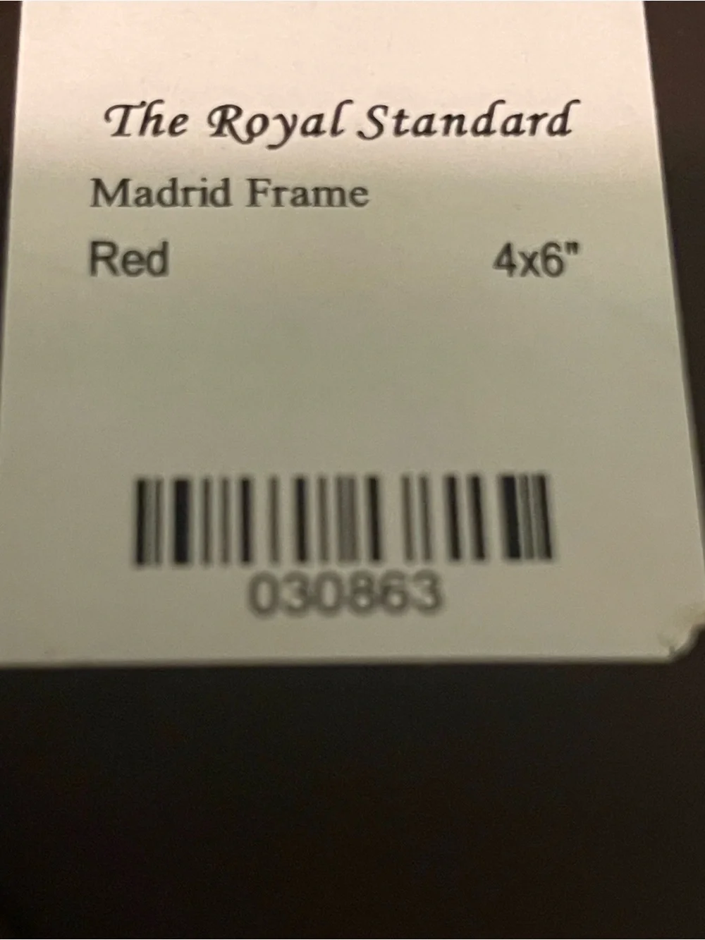 Vintage - The Royal Standard Madrid Frame